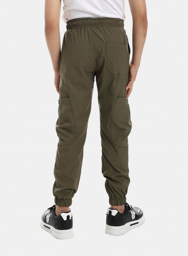 Andora Comfy Cargo Pants For Boys - Olive - Image 2