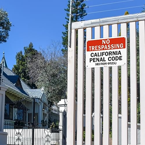 SmartSign-S-7291-EG "No Trespassing - California Penal Code, Section 602(L)" Sign | 12" x 18" 3M Engineer Grade Reflective Aluminum - Black/Red on White - Image 2