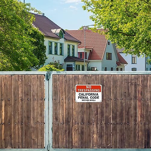 SmartSign-S-7291-EG "No Trespassing - California Penal Code, Section 602(L)" Sign | 12" x 18" 3M Engineer Grade Reflective Aluminum - Black/Red on White - Image 3