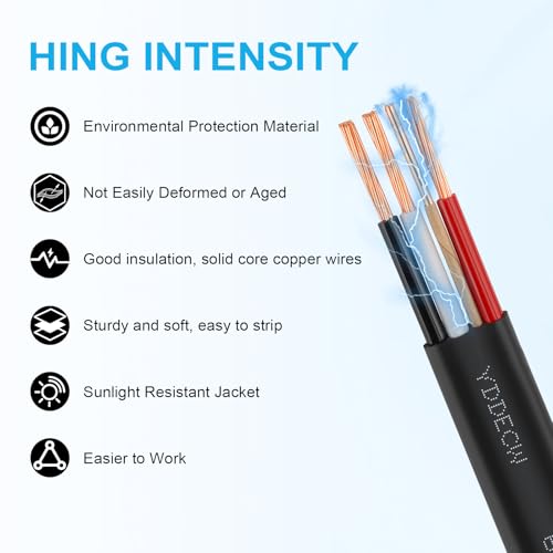 YDDECW 6/3 NM-B Wire with Ground - 60FT 6 Gauge Non-Metallic Sheathed Cable Pure Copper 6 AWG 3 Conductor Residential Indoor Wire for Outlets, Switches and Other Loads etc. - Image 4