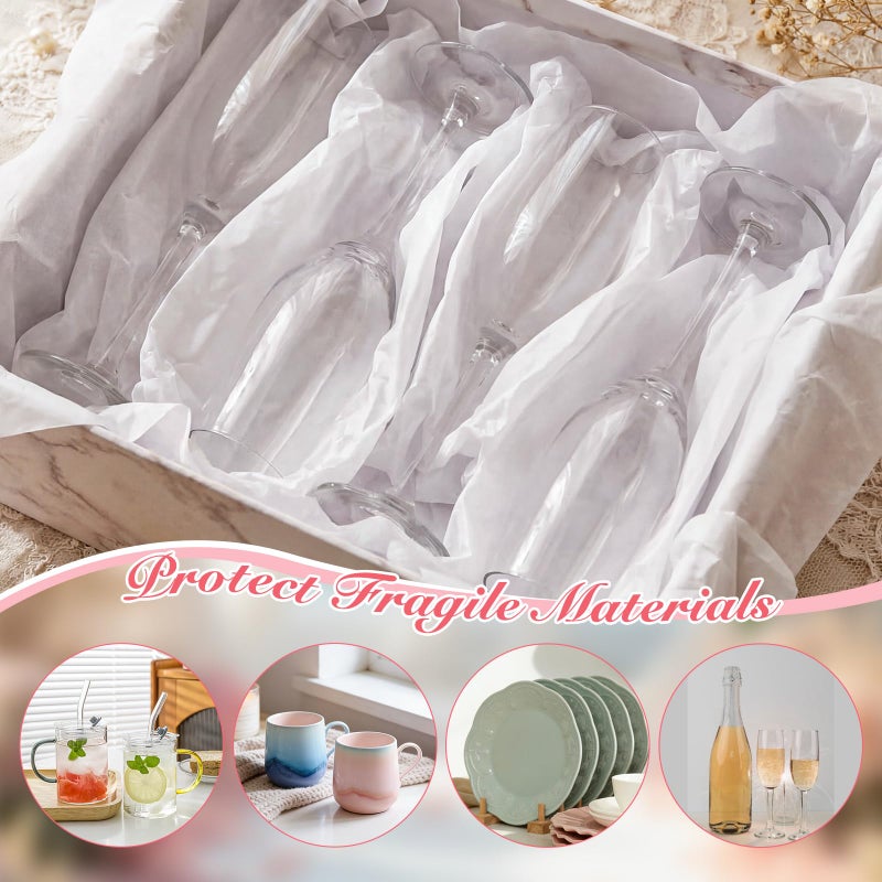 woric 160 Sheets White Tissue Paper Bulk 14 X 20 Inches Wrapping Tissue Paper for Gift Bags Mother's Day Art Crafts Weddings Baby Shower Birthday Decor and Easter Basket Stuffers - Image 5