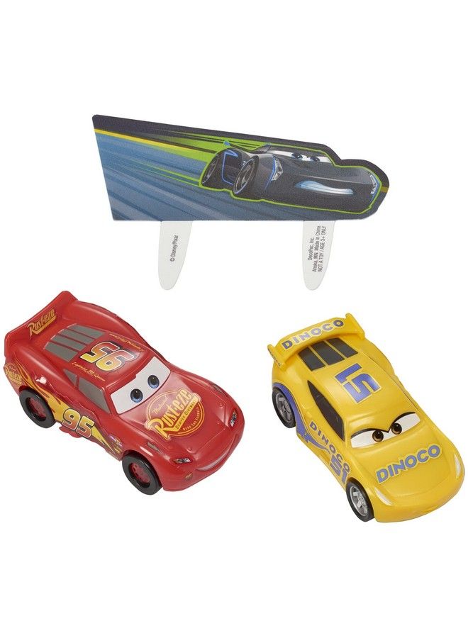 DecoPac Disney And Pixar Cars 3 Ahead Of The Curve Cake Topper Featuring Lightning Mcqueen Cruz Ramirez And Jackson Storm 1 Set - Image 3