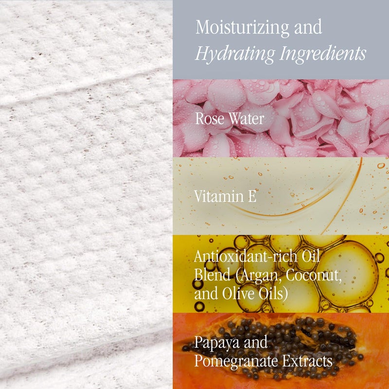 SKINN Facial Cleansing Makeup Remover Wipes - Hydrating Makeup Removing Cloths for Waterproof Mascara, Makeup, Oil, & Dirt - Disposable Face Towelettes that Gently Exfoliates, Cleanses, & Softens Skin - Image 3
