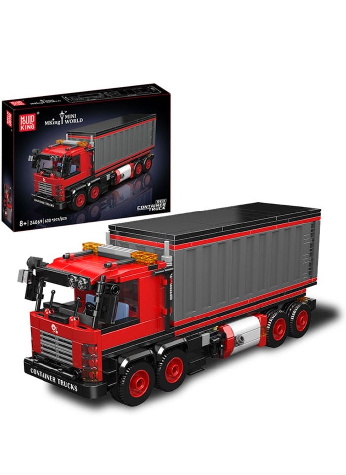 mould king 24069 Container Truck Building Block Set，Toy Trucks，With Detailed Interior, Build and Display Blocks Kits  - Image 1