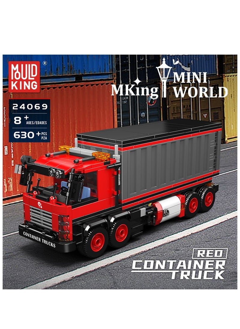 mould king 24069 Container Truck Building Block Set，Toy Trucks，With Detailed Interior, Build and Display Blocks Kits  - Image 2