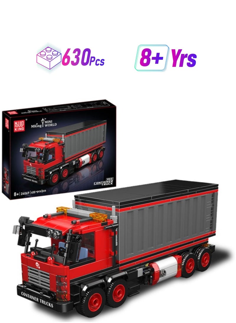 mould king 24069 Container Truck Building Block Set，Toy Trucks，With Detailed Interior, Build and Display Blocks Kits  - Image 1