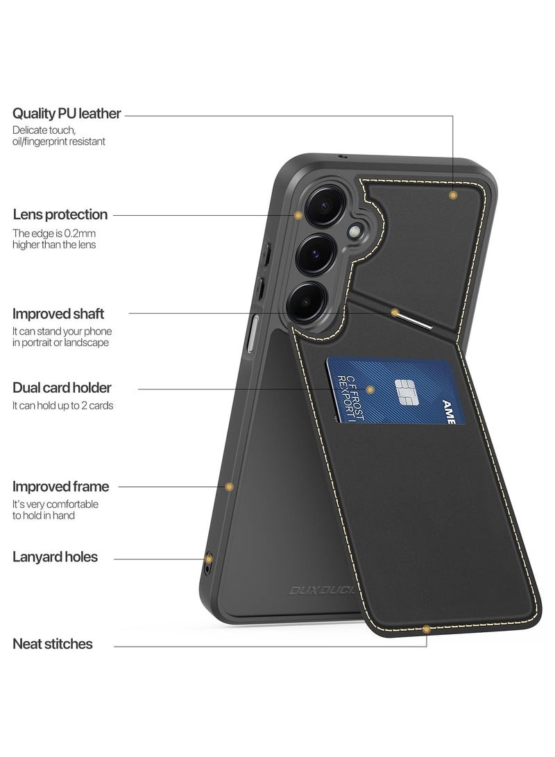 Case Compatible with Samsung Galaxy A15 4G Luxury PU Leather Card Holder Case Wallet Cover Shockproof Protective Cover - Image 2