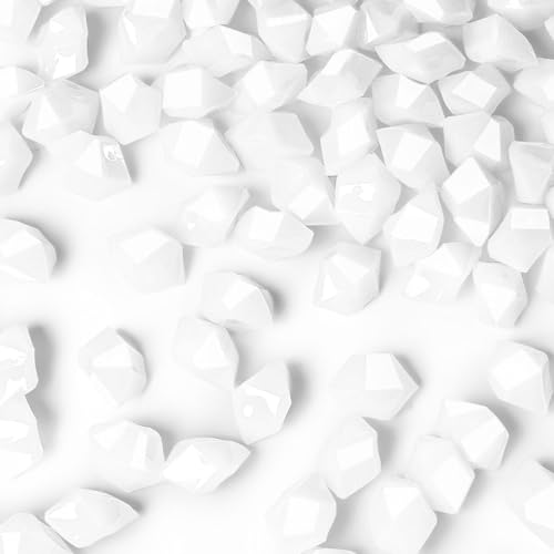 DomeStar 150PCS Fake Ice White Acrylic Fake Diamonds Vase Filler Plastic Gems Crushed Ice Rocks for Home Table Decorations - Image 1