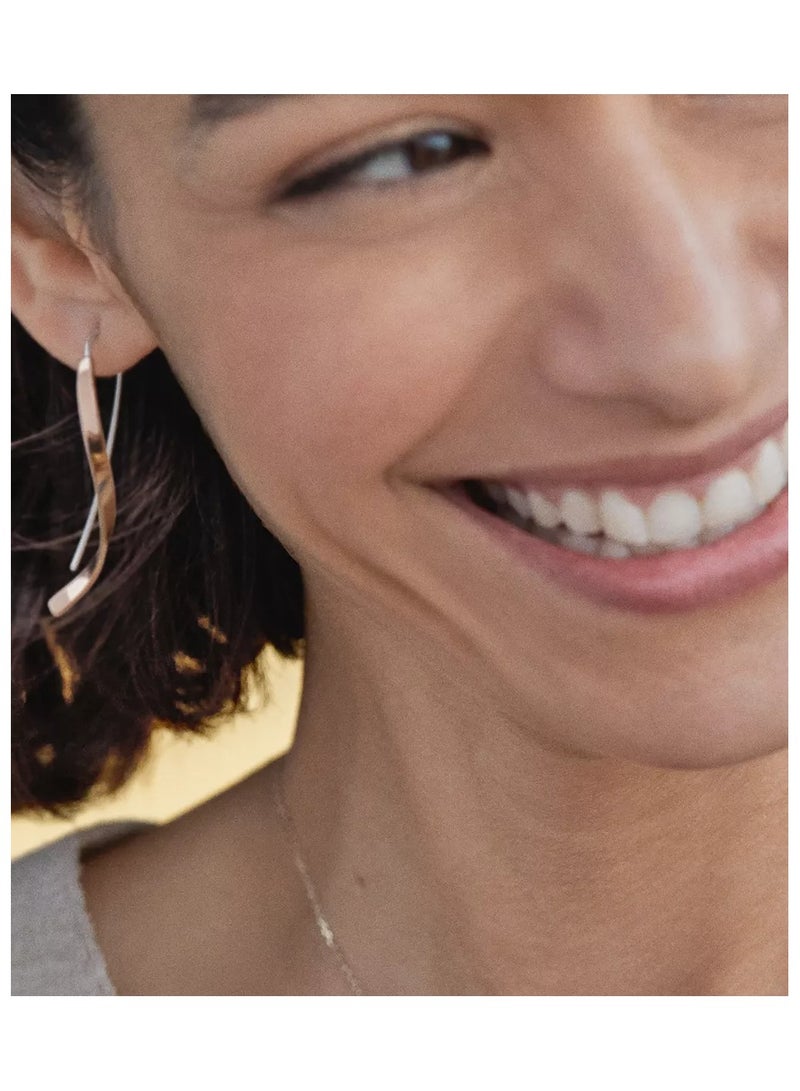 Skagen أقراط كارينا باللون الوردي الذهبي من الفولاذ المقاوم للصدأ - Image 4