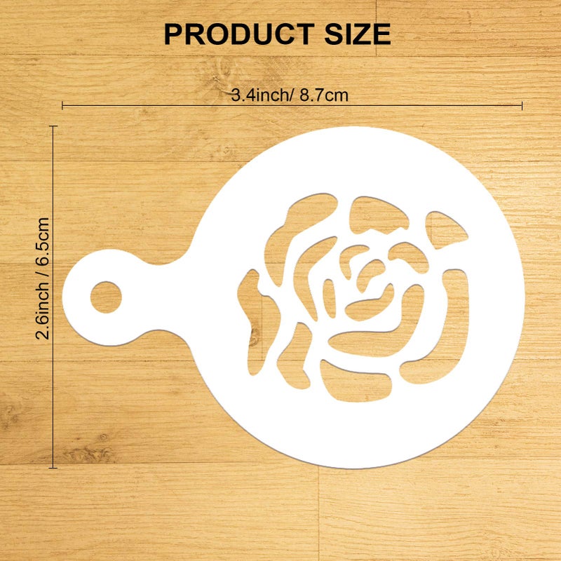 Konsait 20Pack Valentine's Day Cake Stencil Templates Decoration, Reusable Valentine Day Cake Cookies Baking Painting Mold Tools, for Decorating Dessert Coffee Oatmeal Cappuccino Mousse Hot Chocolate - Image 2