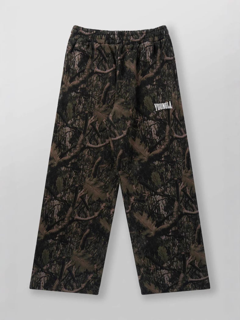 American Trendy Sports Pants Wide Leg Straight Simple Casual Pants Fitness Loose Printed Camouflage Running Pants For Men - Image 5