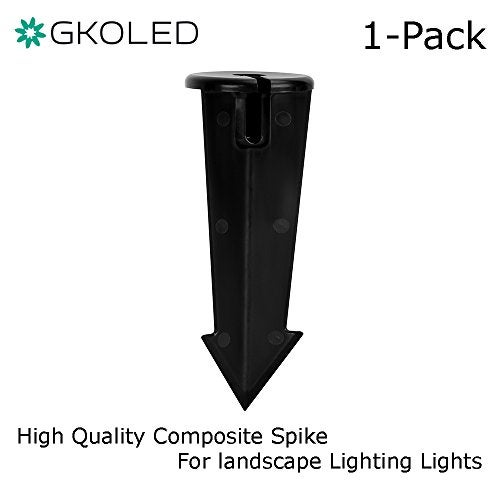GKOLED Universal Slot Stake, 1/2 NPS Thread Composite Large Ground Post, Spike with Slot for Landscape and Security Light Mounting (1-Pack) - Image 4