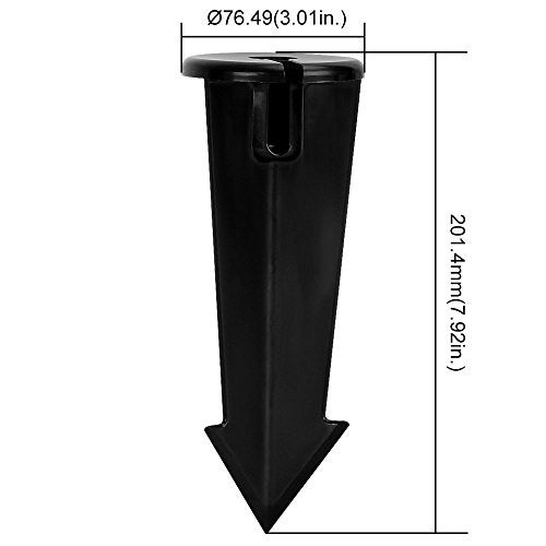 GKOLED Universal Slot Stake, 1/2 NPS Thread Composite Large Ground Post, Spike with Slot for Landscape and Security Light Mounting (1-Pack) - Image 2