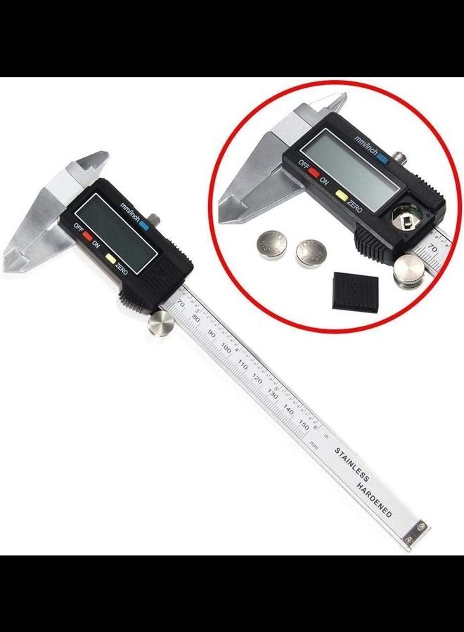 ABBASALI Electronic Stainless Steel Vernier Caliper Micrometer 150 mm/6 inch  - Image 2