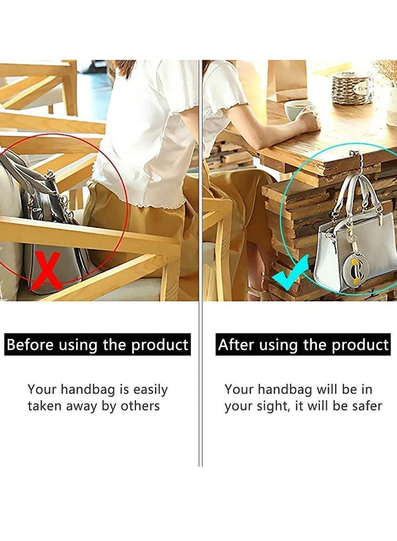 Purse Hooks, Foldable Handbag Hook, Women Bag Purse Hook Handbag Hanger for Table Handbag Storage, Mixed Set 4Pack - Image 5