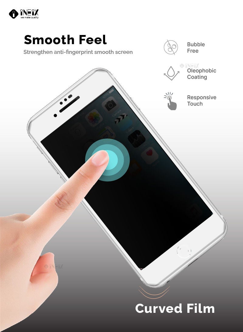 INEIX 3 Pcs HD Ceramic Screen Protector For Apple iPhone 6/7/8 - White/Clear  - Image 4