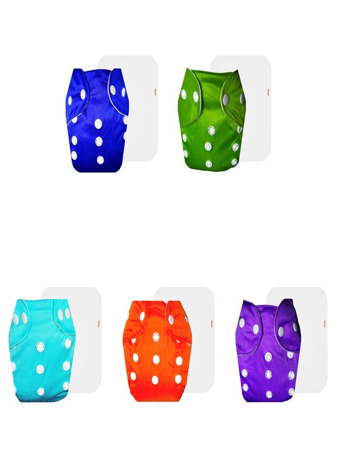 حفاضات دمبلدو لايت القماشية مع حشوة قطنية (عبوة من 5) | مضادة للحساسية | وسادة ماصة من 6 طبقات | أزرار كبس قابلة للتعديل | مناسبة للارتداء طوال اليوم | من 3 أشهر إلى سنتين | للجنسين - Image 1