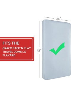 Moonsea Moonsea Pack N Play Mattress Pad (4 Sizes), Fit Graco Pack 'n Play Travel Dome LX Playard, Pack and Play Mattress Sheets Cover Protector Waterproof Soft Quilted, Pack and Play Mattress Sheets Fitted  - Image 4