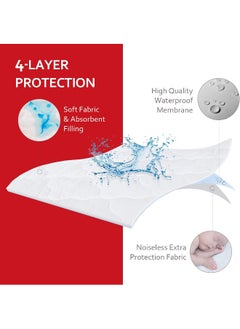 Moonsea Moonsea Pack N Play Mattress Pad (4 Sizes), Fit Graco Pack 'n Play Travel Dome LX Playard, Pack and Play Mattress Sheets Cover Protector Waterproof Soft Quilted, Pack and Play Mattress Sheets Fitted  - Image 3