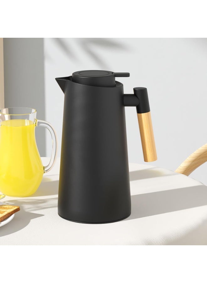 كيلا إبريق حراري، إبريق ماء، إبريق شاي، إبريق قهوة مبطن بالزجاج سعة 1000 مل، موزع مشروبات، إبريق قهوة معزول للسفر والتخييم والمطاعم والاستخدام المنزلي - Image 2