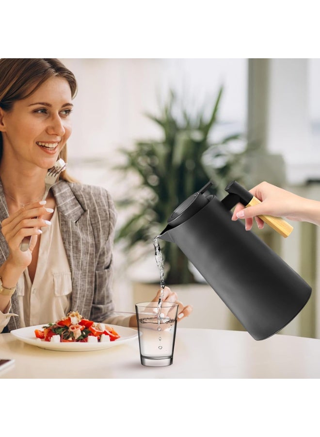 كيلا إبريق حراري، إبريق ماء، إبريق شاي، إبريق قهوة مبطن بالزجاج سعة 1000 مل، موزع مشروبات، إبريق قهوة معزول للسفر والتخييم والمطاعم والاستخدام المنزلي - Image 3