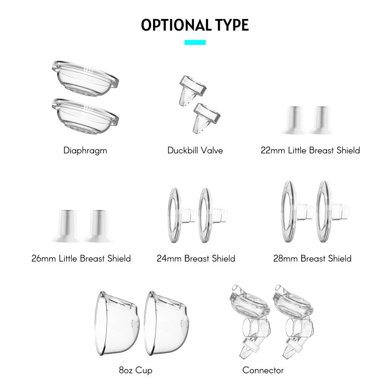 YOUHA Electric Breast Pump Replacement Accessory Includes 2 Pcs 8oz Cup Soft Food-Grade Silicone for THE INS Wearable Breast Pump - Image 5