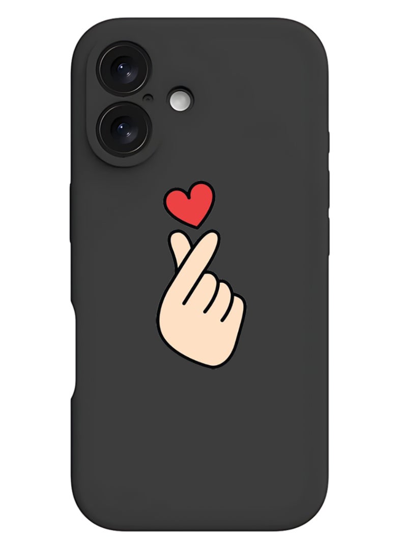 Protective Slim Fit Case Liquid Silicone Cover with Full Body Protection Anti-Scratch Shockproof Case For iPhone 16 Plus Black - Snap Love