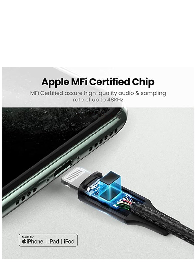 Faster Lightning to 3.5 mm Aux Cable iPhone 3.5mm Headphones Jack Adapter Male Aux Stereo Audio Cable for iPhone 14 13 12 11 XS XR X 8 7 iPad iPod to Car/Home Stereo, Speaker, Headphone  - Image 2