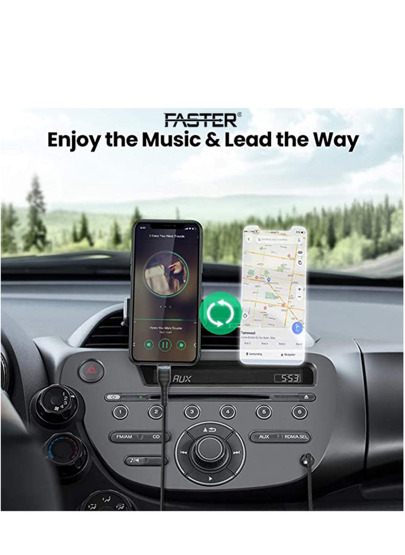 Faster Lightning to 3.5 mm Aux Cable iPhone 3.5mm Headphones Jack Adapter Male Aux Stereo Audio Cable for iPhone 14 13 12 11 XS XR X 8 7 iPad iPod to Car/Home Stereo, Speaker, Headphone  - Image 3