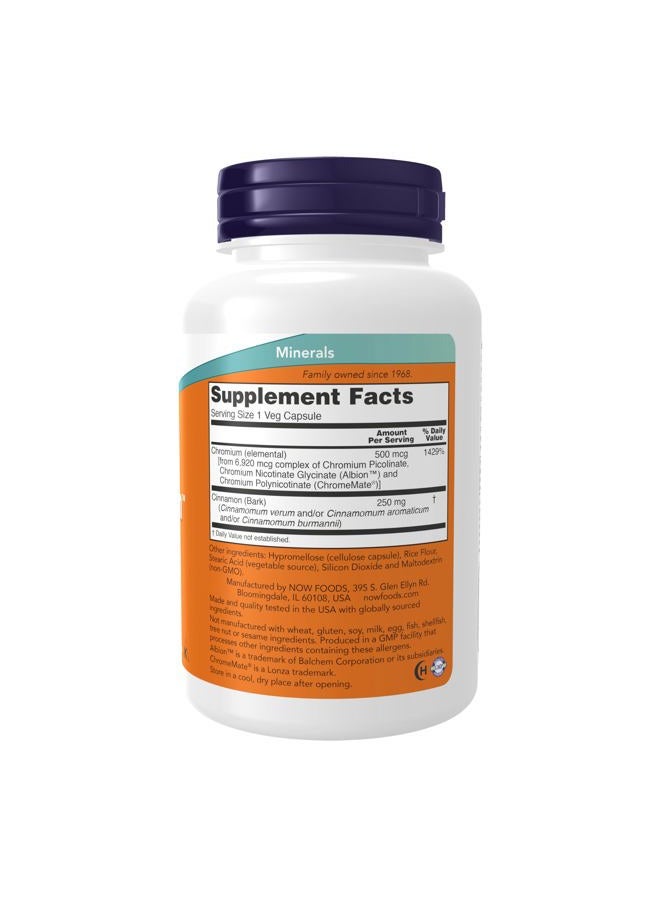 now Tri-Chromium, 180 Veg Caps 500mcg - Image 3