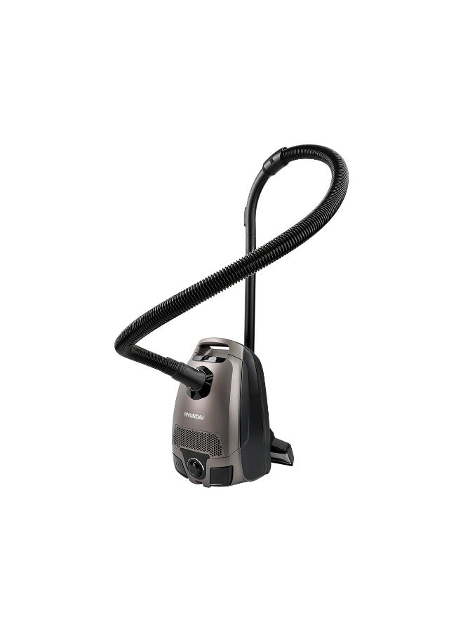 HYUNDAI Vacuum Cleaner HYU-CB-1601 - 1800W Max Power - 250W Suction Power - 3L Dust Bag - Washable HEPA Filter - 5m Power Cord - Auto Cord Rewind - Grey - Image 4
