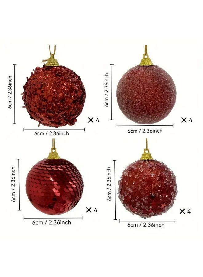 Gold Christmas Decoration Balls For Holiday Party Birthday Carnival Happy Holiday 16pcs - Image 3