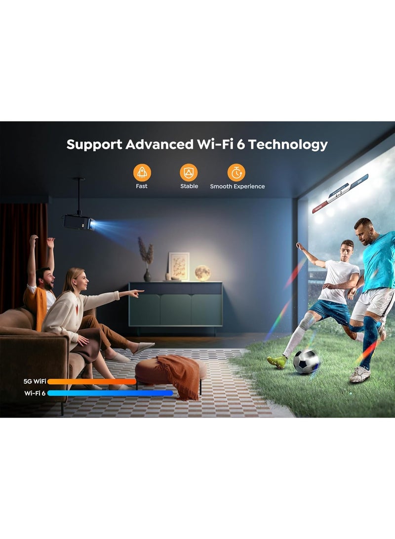 Yaber بروجيكتور YABER K2S LCD 1000 لومن ANSI، 1080P، JBL مزدوج 10W دولبي، تركيز تلقائي وتصحيح تلقائي للزاوية، NFC MIRRORCAST، نظام تشغيل ذكي مرخص - Image 3