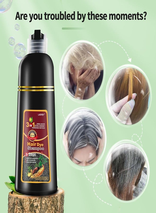 leorx Hair Dye shampoo, 3 In 1 Deep Wine Red Color Shampoo Hair Dye For Refresh Hair Instant Herbal Coloring Shampoo For Women&Men - Tintes Para El Cabello Profesional - Image 5