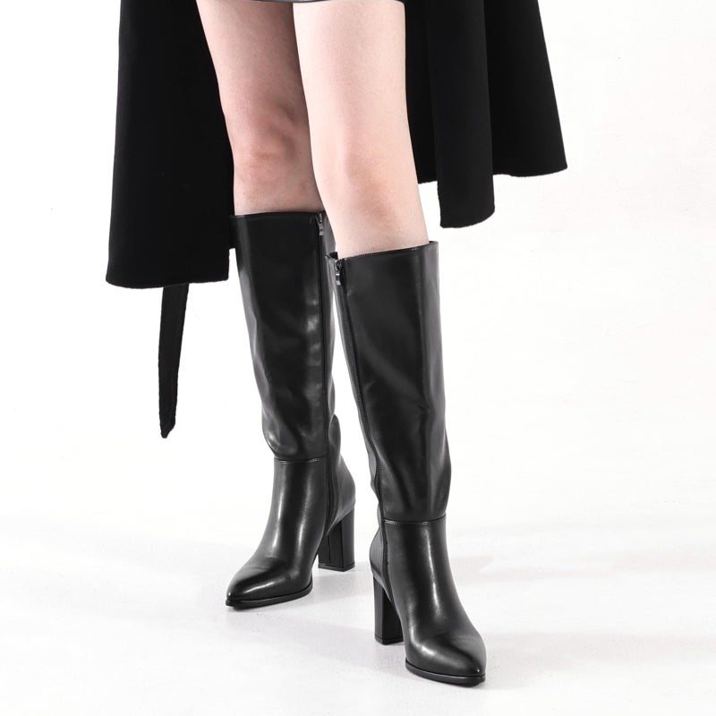 Vipost 3.35-inch Pointed Toe Knee High Boots for Women, Chunky Block Heel Tall Boots for Women with Side Zipper, Long Fall Winter Boot 2025 - Image 5