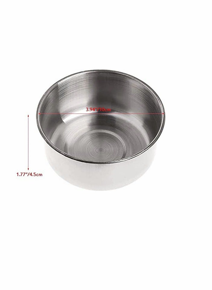 Excefore 2 Pack Bird Cage Food Water Dispenser Parrot Dish Feeder Cup for Cage Stainless Steel Holder Container Macaws Ferret Parakeet Cockatiel Budgerigar - Image 4