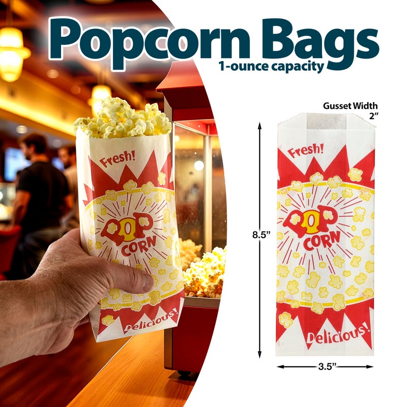 Snappy 1 oz. Popcorn Bag, Burst Design, 1000 per Case - Image 2