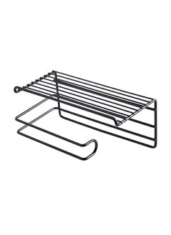 DAOME DAOME 1 Pc Adhesive Toilet Paper Holder with Shelf Tissue Paper Roll Towel Holder Storage Rack Standard Size Black  - Image 4