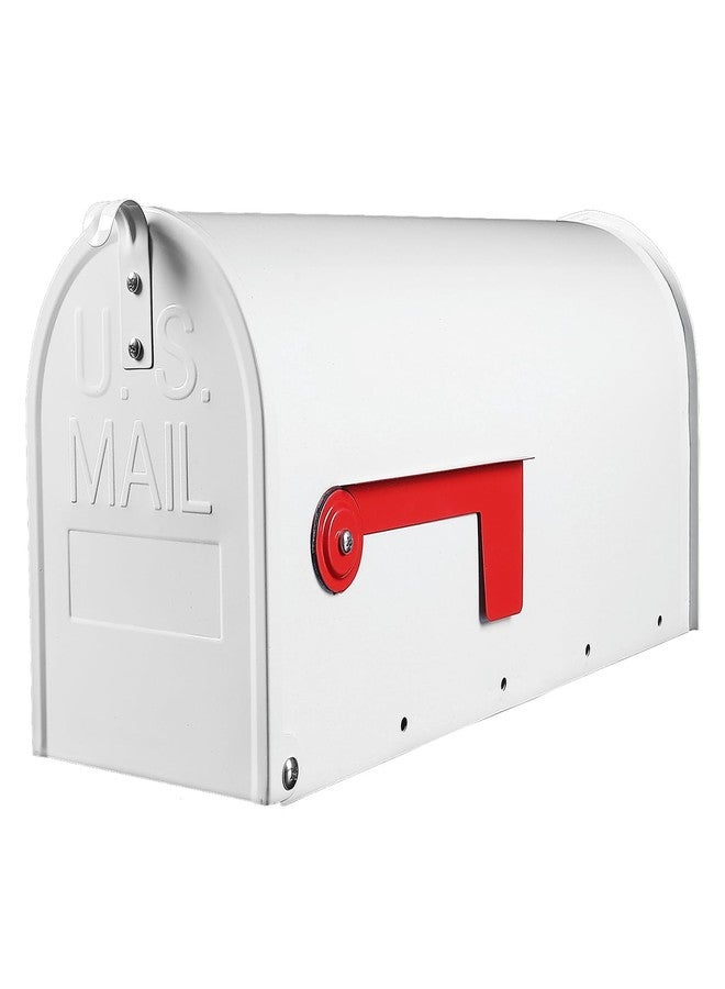 RAINHOL Mail Boxes for House Outside, RAINHOL White Mailboxes for Outside, Galvanized Steel Post-Mount Mailboxes, 20 x 8.7 x 6.7 inches - Image 1