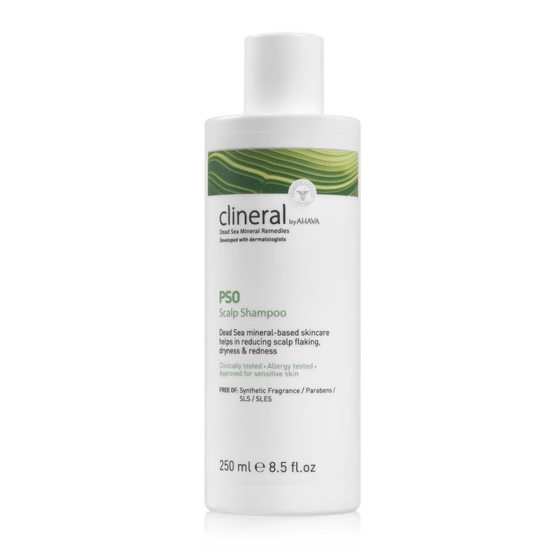 AHAVA Clineral Pso Scalp Shampoo - Rich & gentle shampoo to reduce scalp irritations, alleviates dryness, cleanses the hair, hydrates & softens the scalp, with Osmoter, Zinc & Hippophae Oil, 8.5 Fl.Oz - Image 1