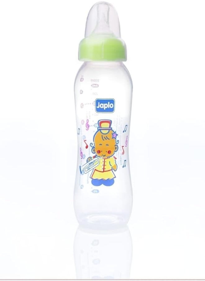 Japlo Japlo Streamline baby feeding Bottle with Anti-colic nipple & Lukewarm water mixer size 250 ml - green colour 