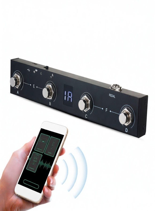 M-VAVE Chocolate BT Wireless MIDI Controller Rechargeable 4 Buttons Portable MIDI Foot Controller Pedal APP Control - Image 2