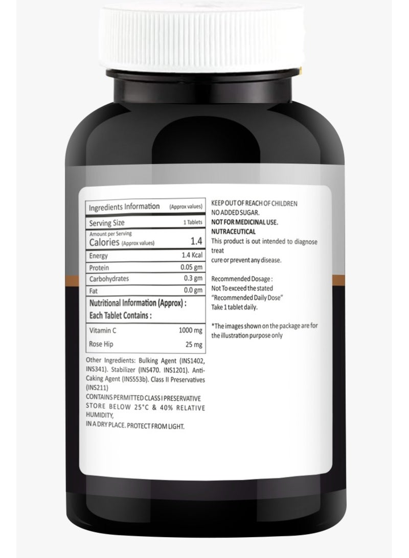 Olira Organics Vitamin C 1000mg With Rosehip 100 Tablets | Antioxidant & Immune Support - Image 2