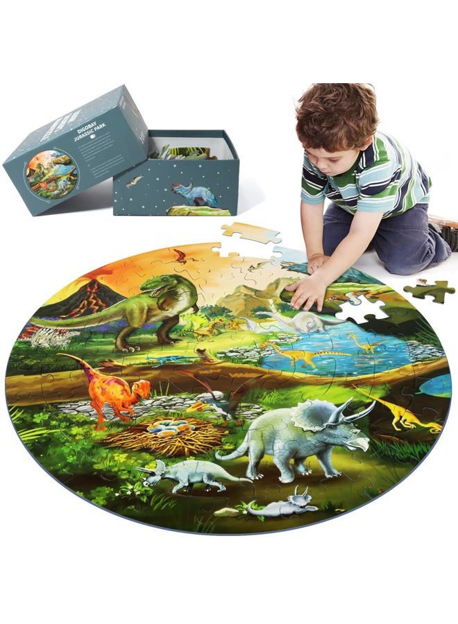 DIGOBAY Dinosaur Floor Puzzle for Kids Ages 3-8 - Image 1