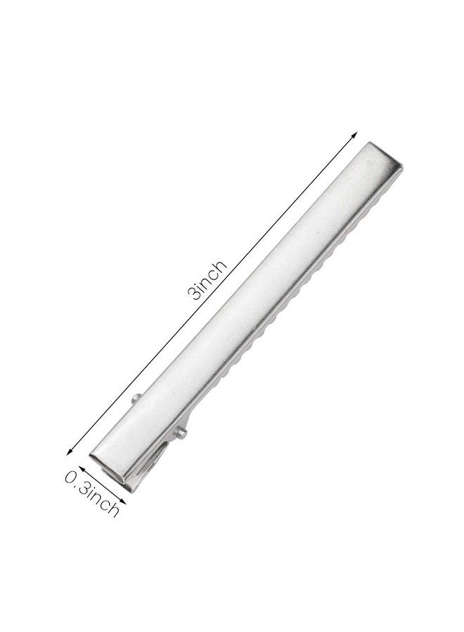 Bantoye 60 Pcs Alligator Curl Clips Bantoye 3 Inch Flat Single Prong Clips Hair Accessories For Hair Styling Hair Coloring Silver - Image 3