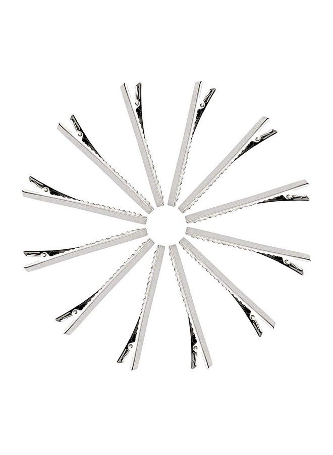 Bantoye 60 Pcs Alligator Curl Clips Bantoye 3 Inch Flat Single Prong Clips Hair Accessories For Hair Styling Hair Coloring Silver - Image 5