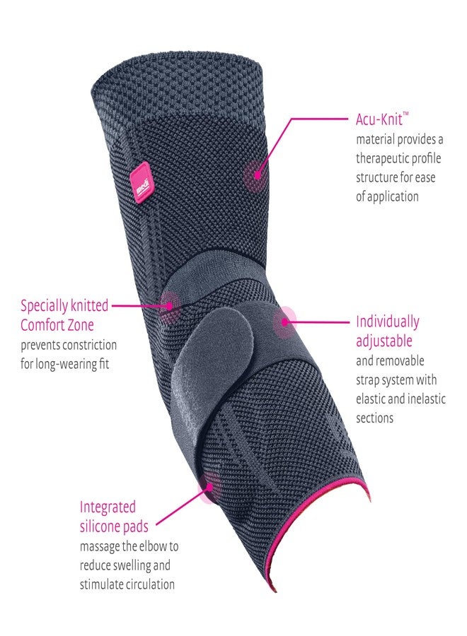 medi Epicomed Elbow Support w/Accu Pressure Silicone Insert Silver III - Image 5
