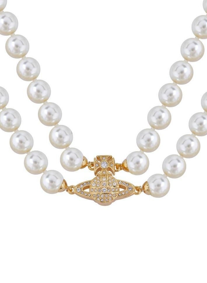 فيفيان ويستوود قلادة مزدوجة من اللؤلؤ زحل - Image 2