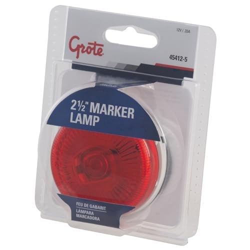 Grote 45412-5 Red 2 1/2" Surface-Mount Single-Bulb Clearance Marker Light - Image 2