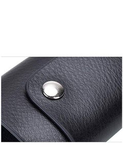 KASTWAVE Unisex Genuine Cow Leather Keychain Bag Men Women Key Holder Organizer Pouch Car Key Case Magnetic Buckle-Black  - Image 5